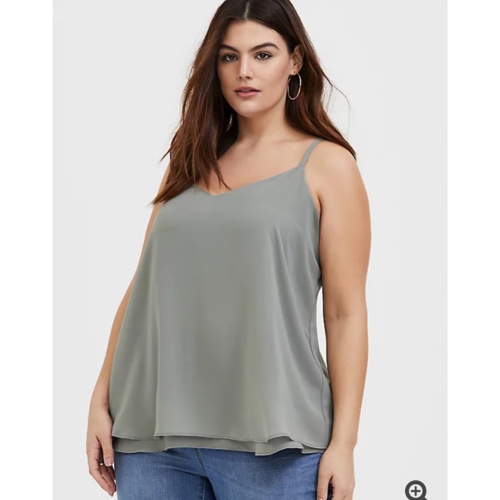 NWT TORRID Sophie Sage Double Layer Swing Cami